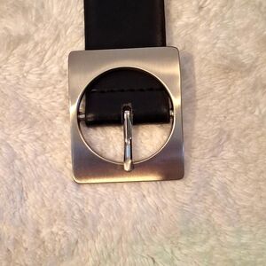Black Belt with Silver Buckle